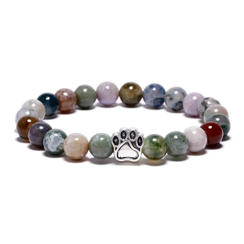 Pawprint Beaded Stretchy Bracelet